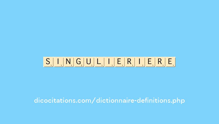singulier--iere