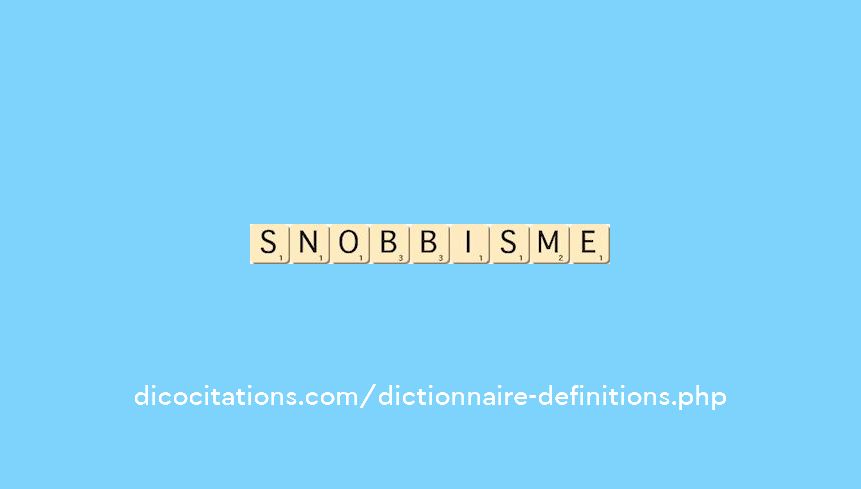 snobbisme