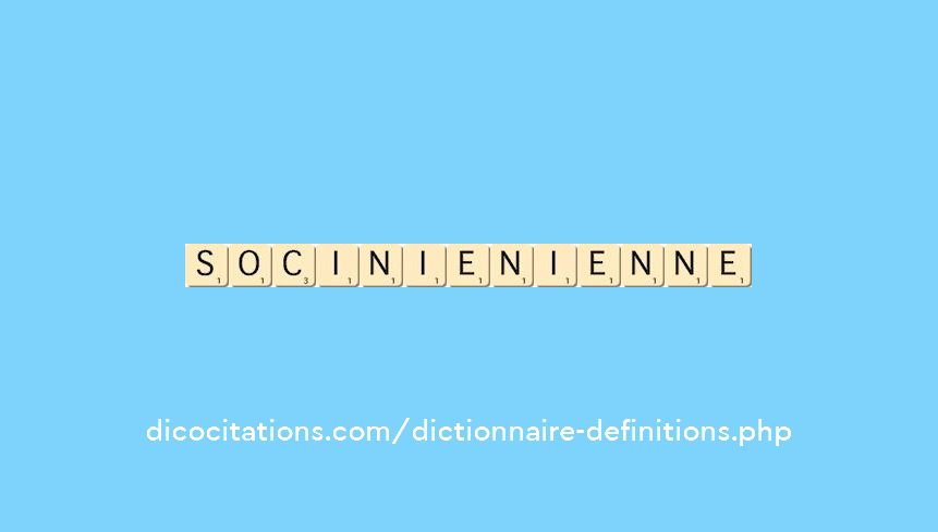 socinien--ienne