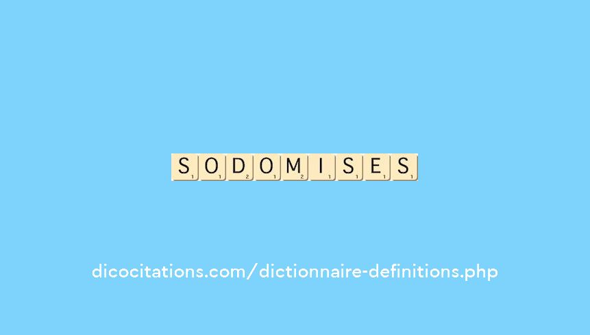 sodomises