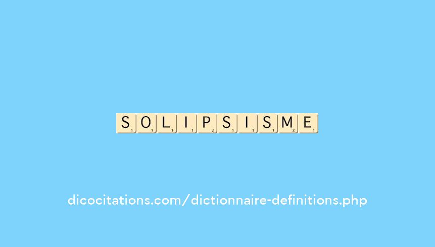 solipsisme solipsisme