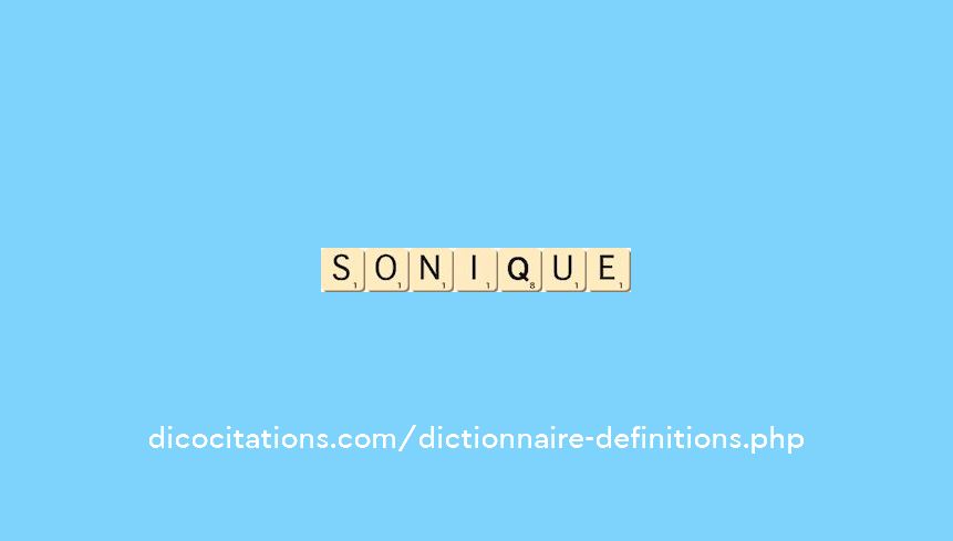 sonique sonique