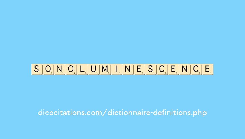 sonoluminescence sonoluminescence