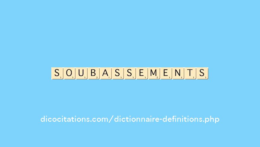 soubassements soubassements