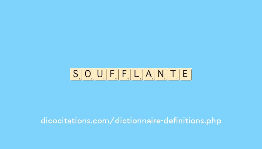 soufflante soufflante