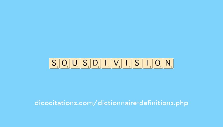 sous-division sous-division