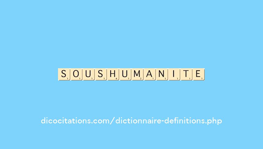 sous-humanite