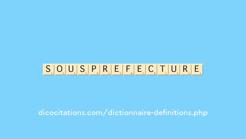 sous-prefecture sous-prefecture