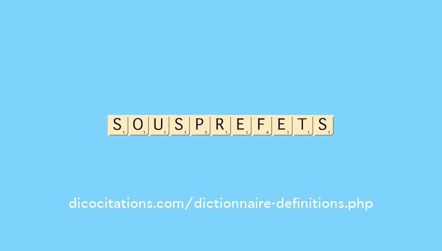 sous-prefets sous-prefets