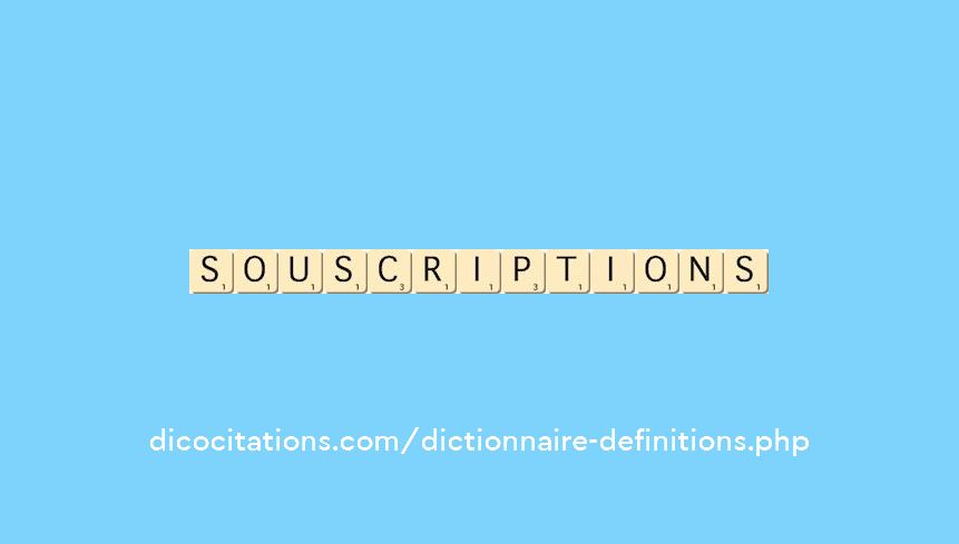 souscriptions