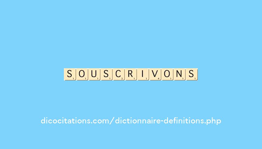 souscrivons