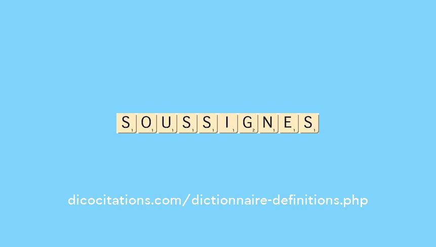 soussignes