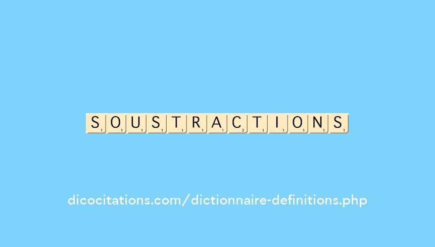 soustractions