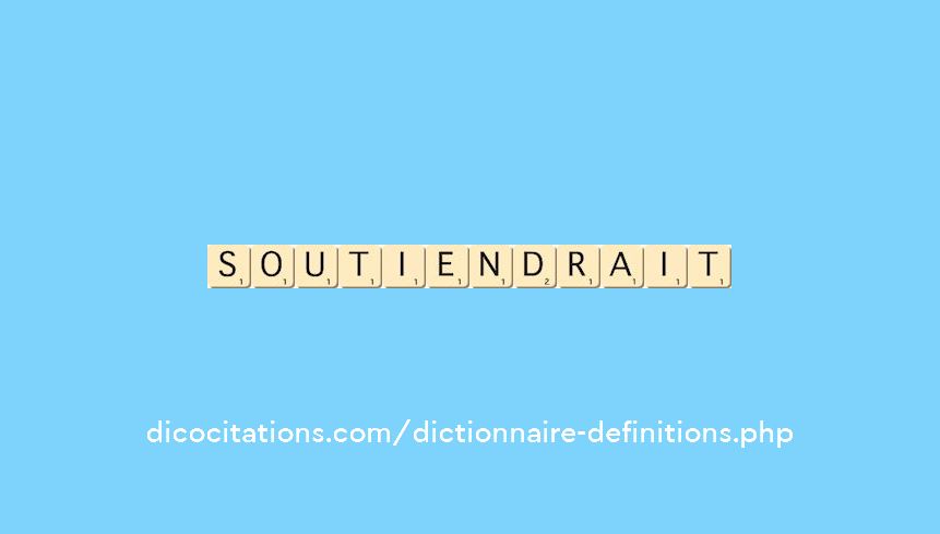 soutiendrait