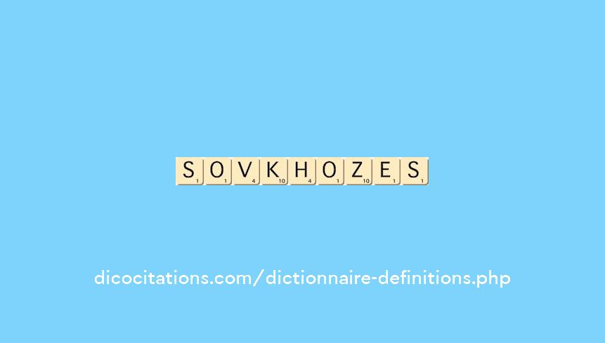 sovkhozes sovkhozes