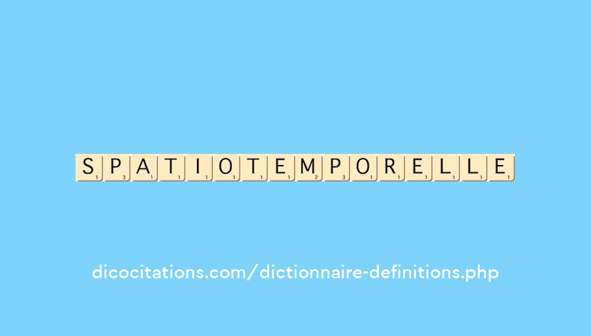 spatio-temporelle spatio-temporelle