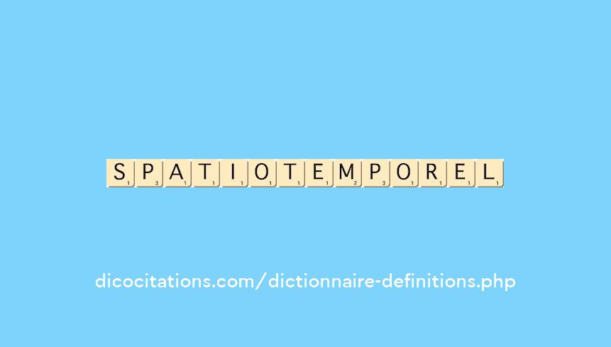spatiotemporel spatiotemporel