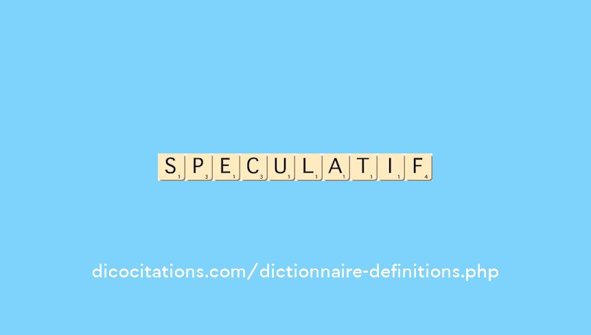 speculatif speculatif