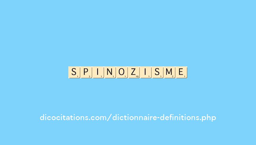spinozisme spinozisme
