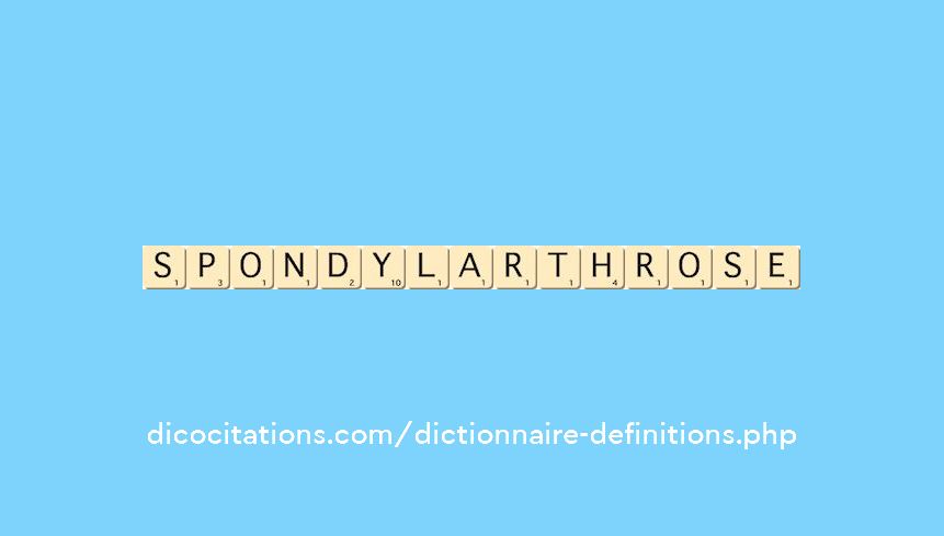 spondylarthrose