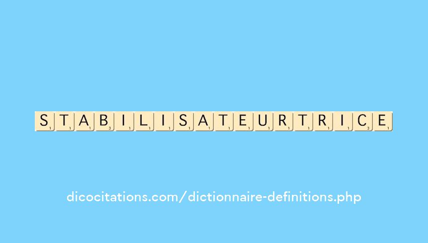 stabilisateur--trice