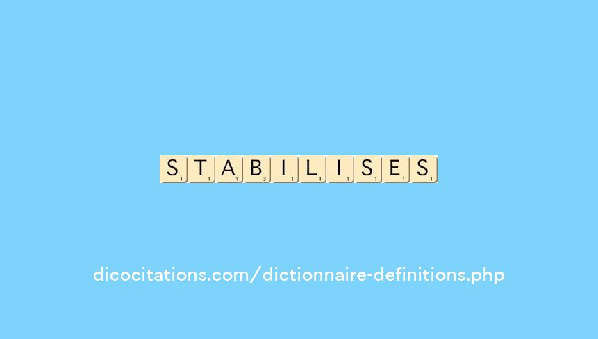 stabilises stabilises