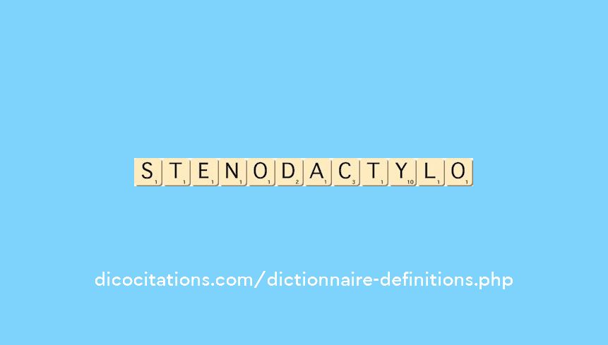 stenodactylo stenodactylo