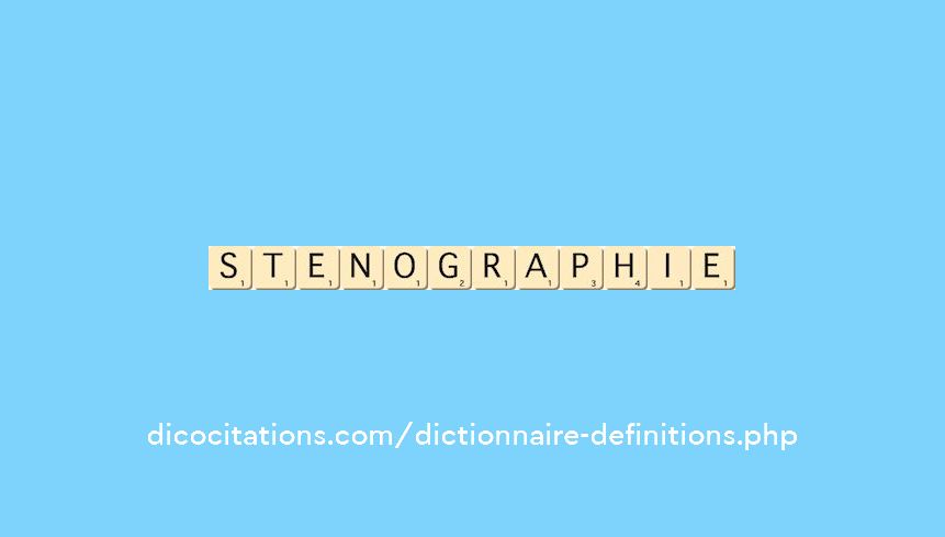 stenographie stenographie