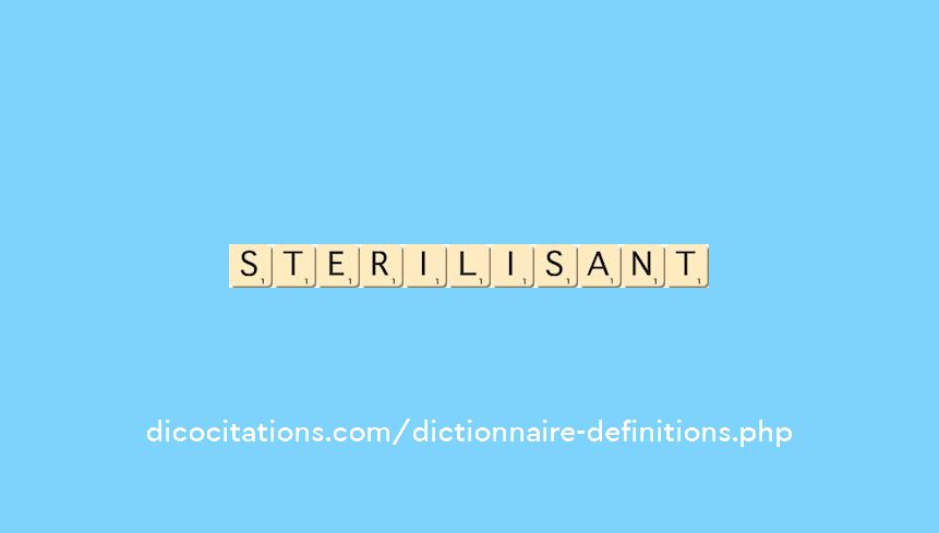 sterilisant sterilisant
