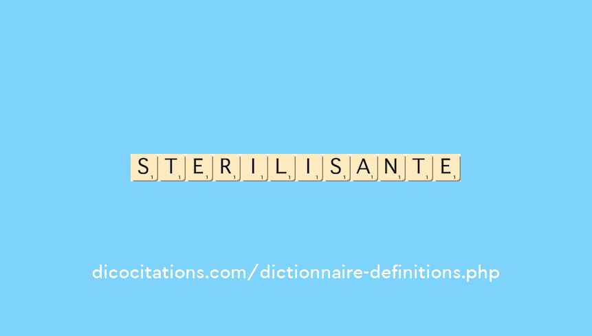 sterilisante sterilisante