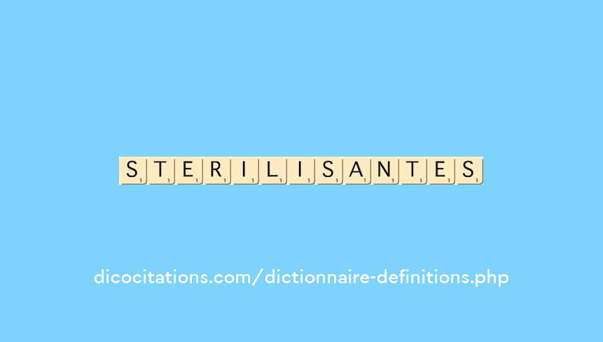 sterilisantes sterilisantes