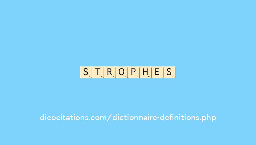 strophes strophes