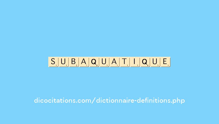 sub-aquatique