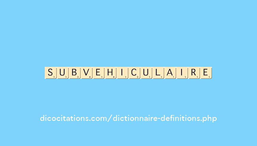 sub-vehiculaire sub-vehiculaire