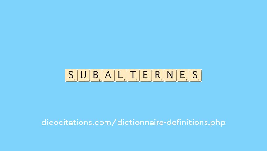 subalternes subalternes