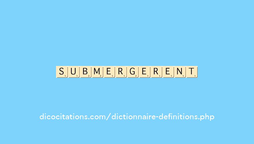 submergerent submergerent