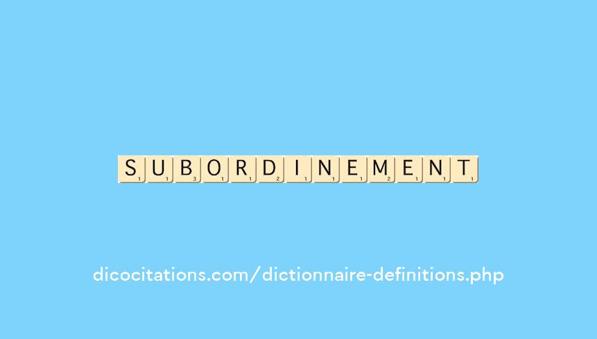 subordinement
