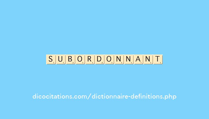 subordonnant