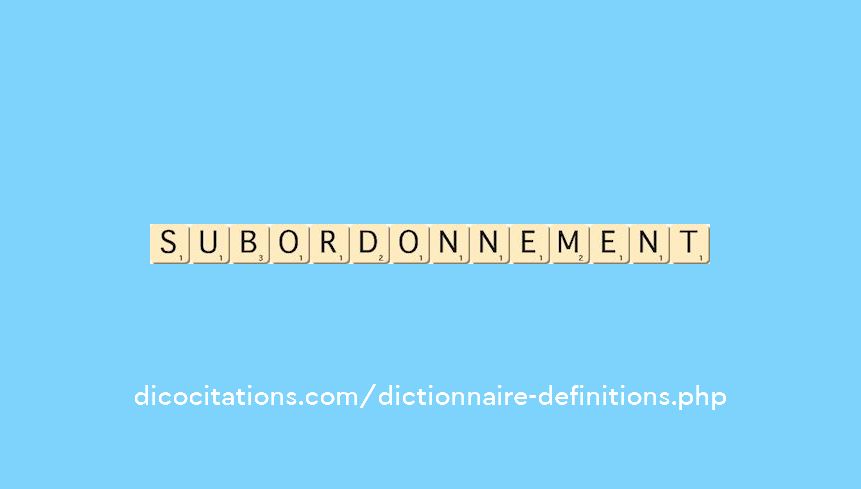 subordonnement