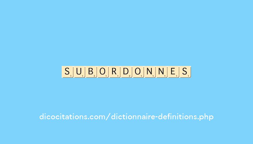 subordonnes