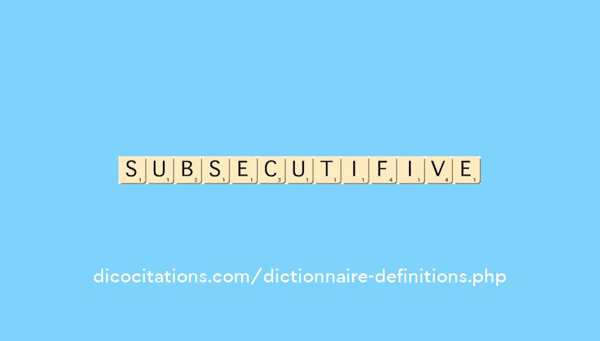 subsecutif--ive