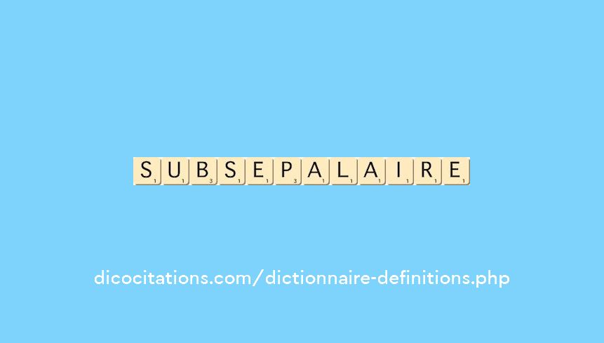 subsepalaire