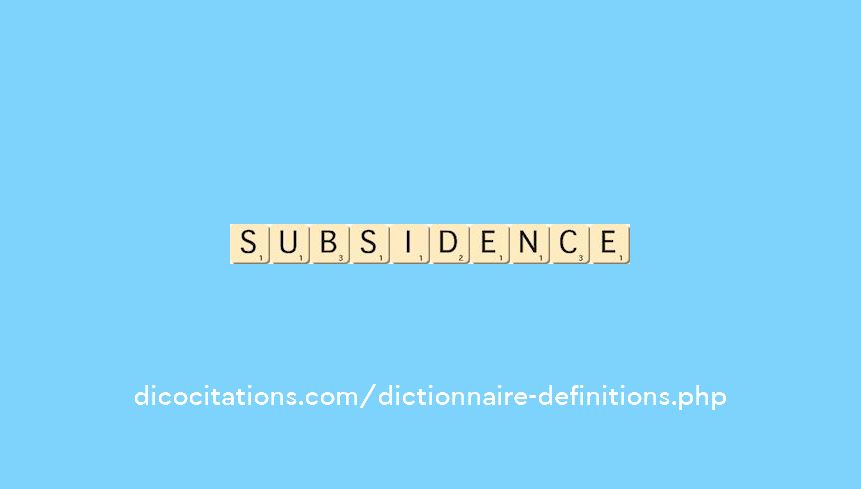 subsidence