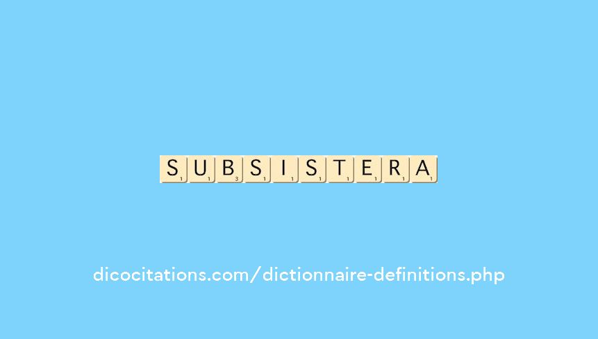 subsistera subsistera