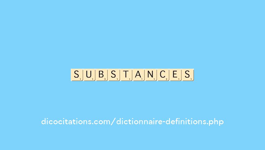 substances substances