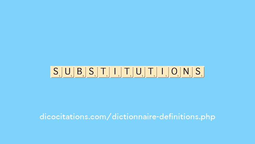 substitutions