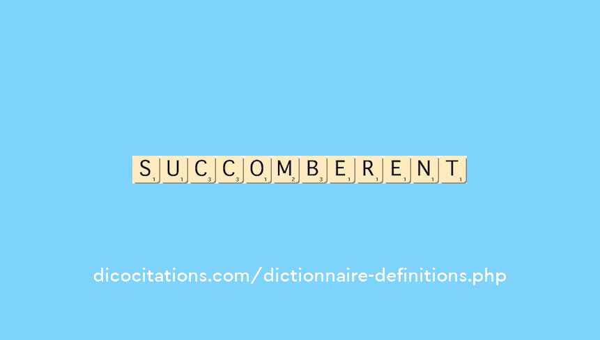 succomberent succomberent