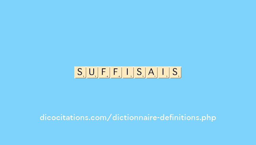 suffisais