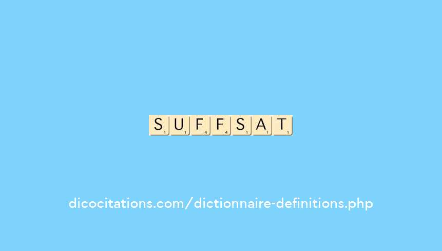 suffisant suffisant