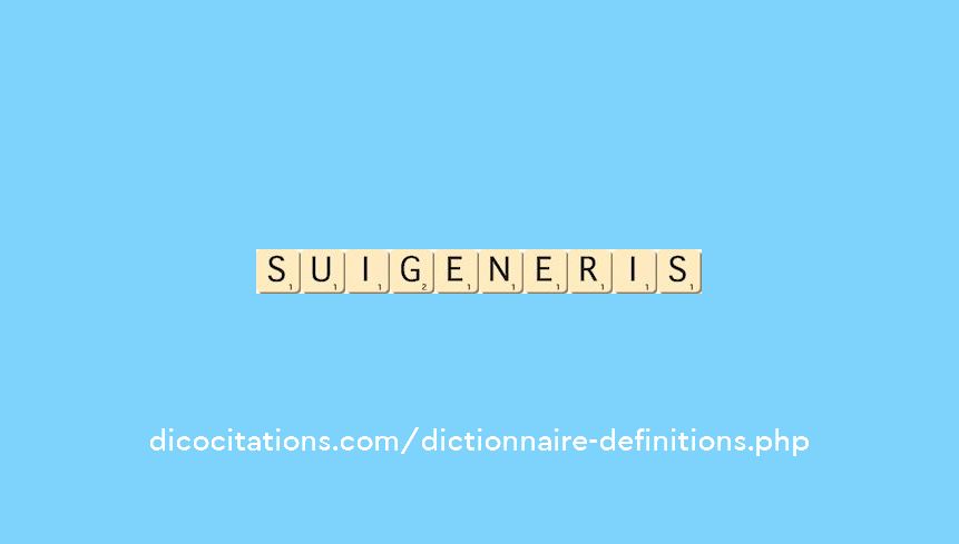 sui-generis sui-generis
